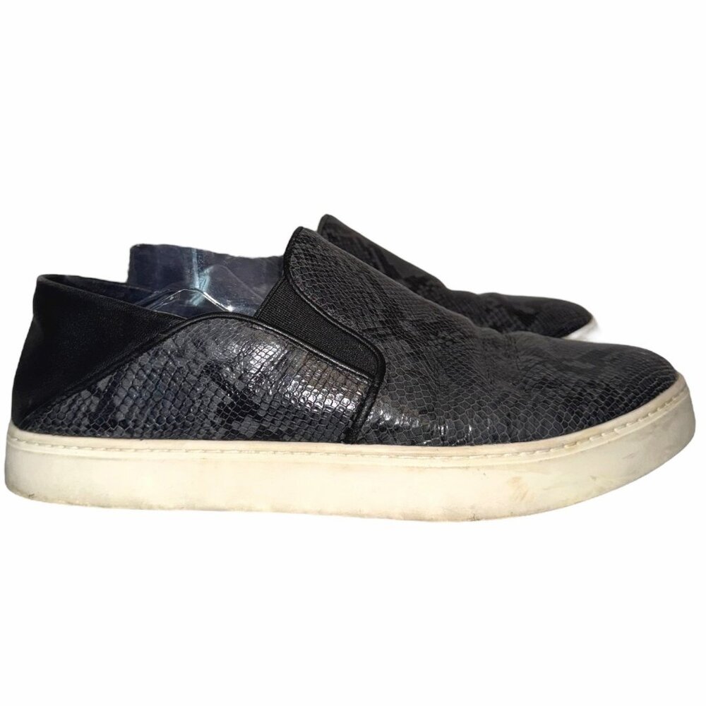 Vince Snake Skin Print Slip On Collapsible Leather Sneaker Mule 8 Garvey Nemesis